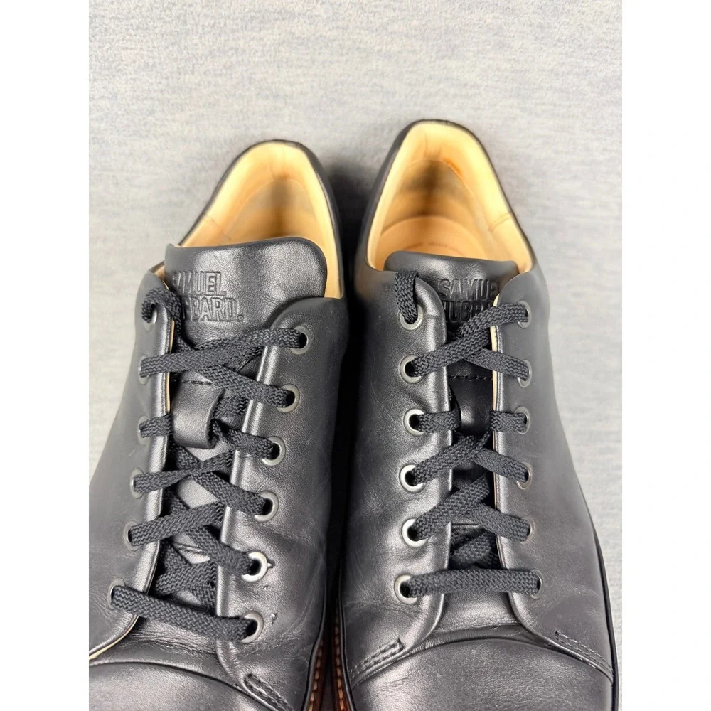 Samuel Hubbard Dress Fast Black Leather Oxfords Mens 11.5 M1310-068 Vibram Sole